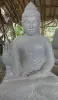  Product image 2 of the product “Seated Buddha made of Riverstone in Abhaya Position - gesture of fearlessness, H.108 cm. ”